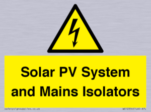 Solar PV System and Mains Isolators